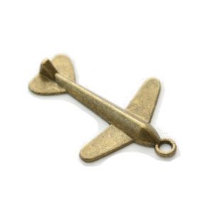 Zawieszka metalowa Charms ScrapBerry's Samolot, 25mm